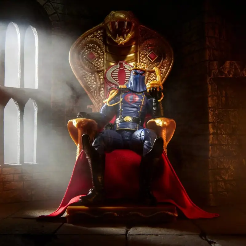 Promotion Figurine Cobra Commander en uniforme de gala y trono - G.I. Joe Classified Series