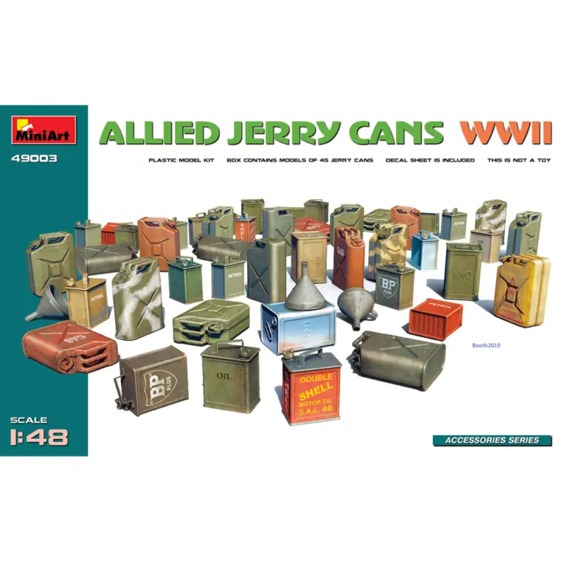 JerrycansAlliés WW2 maquette 1/48 MINIART Remise