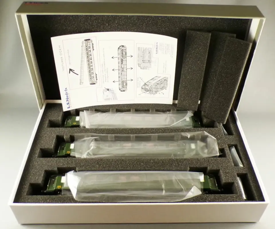 Offre Du Jour Ls Models 40207 Ho Sncf Coffret 3 Voitures Ocem Parois Lisses Epoque IIIa Neuve Boite