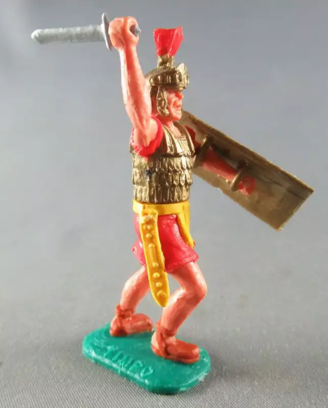 Meilleure Vente Timpo - Romain - Piéton Variation soldat rouge avec glaive sur jambes avancantes (au lieu de droites)
