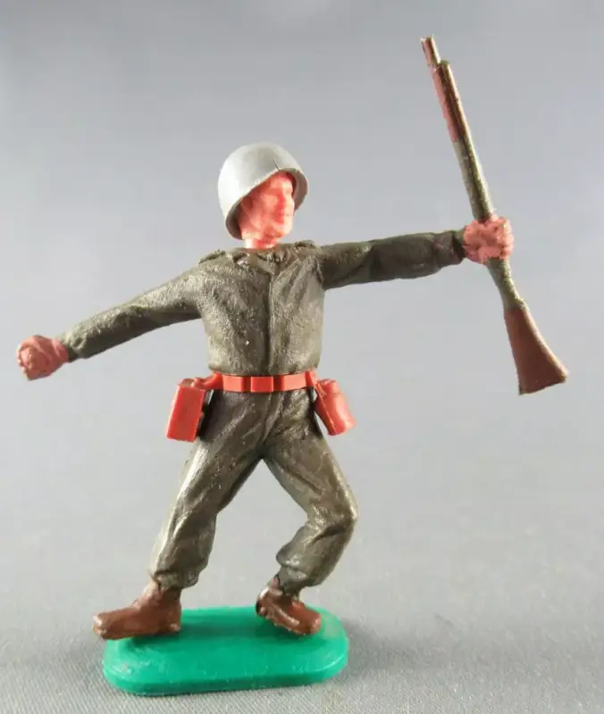 Nouvelle Collection Timpo - WW2 - Américains - 1ère série - Lanceur grenade jambes pliées vers la gauche