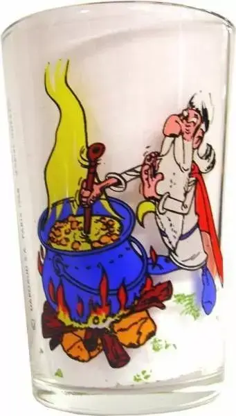 Asterix - Verre Amora 1968 - Panoramix prépare la potion Seulement Aujourd'hui