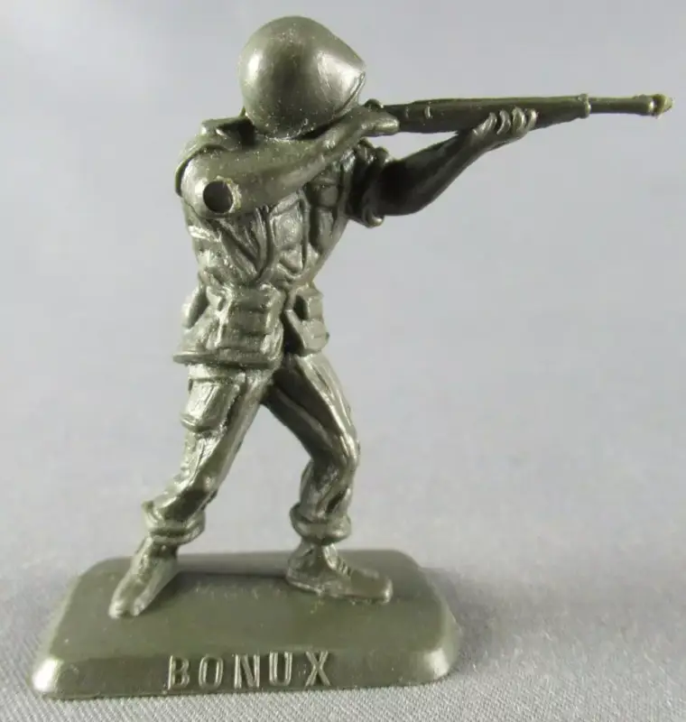 Retour Gratuit Figurine Publicitaire Bonux - Soldats Contemporains - Infanterie tireur fusil debout