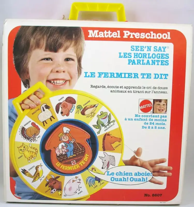Mattel Preschool 1979 - Horloge Parlante See'n Say "Le fermier te dit" Dernière Chance