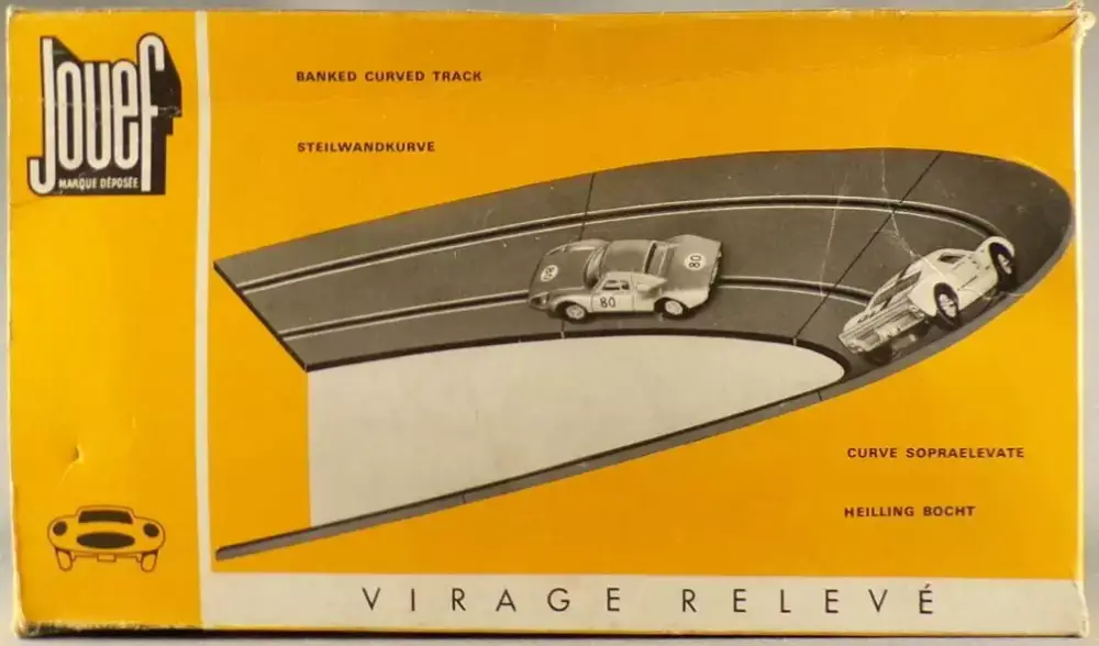 Acheter En Ligne Jouef 323 - Virage Relevé Intérieur Piste Noire 45° R=310 4 Eléments Quasi Neuf Boite