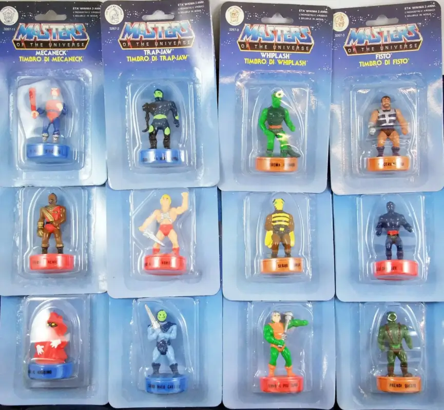Masters of the Universe - Set complet des 12 Figurines Tampons Encreurs Mattel serie 1 Remise