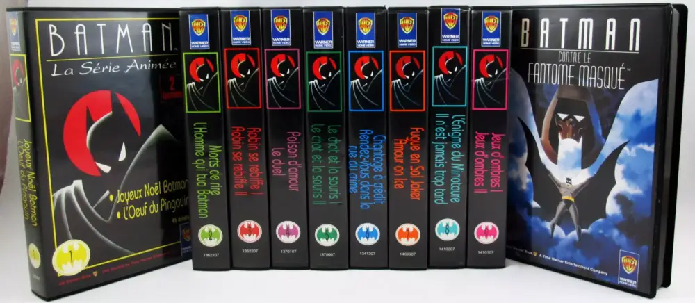 Offre Du Jour Batman La Série Animée (1993) - Lot de 10 Cassettes VHS Warner Home Video avec "Batman contre le Fantome Masqué"