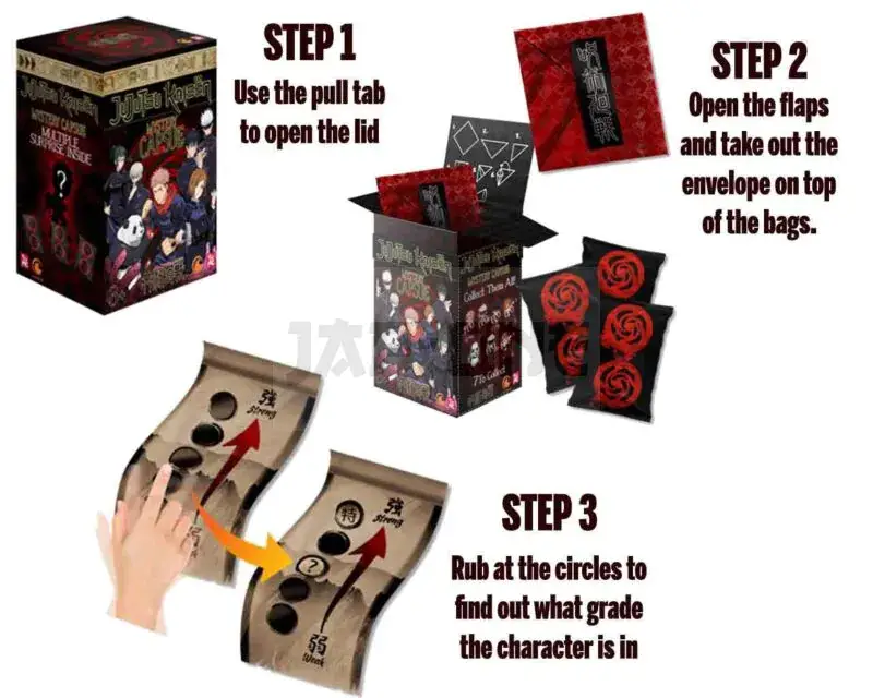 Livraison Express Jujutsu Kaisen – Mystery Capsules – Assortiment 12 Figurines 9.5Cm