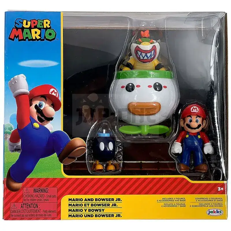 Affaire À Saisir Super Mario Bros Mario And Bowser Jr. Blister Figurines 6Cm