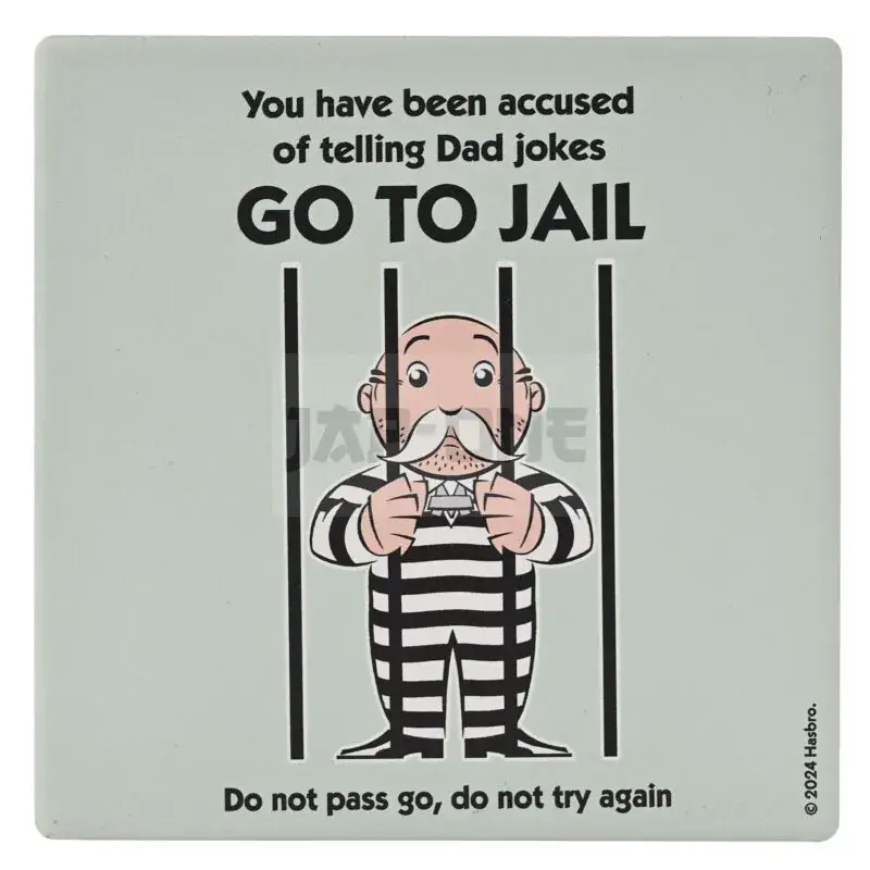 Offre Spéciale Monopoly – Go To Jail – Sous Verre Carré En Céramique