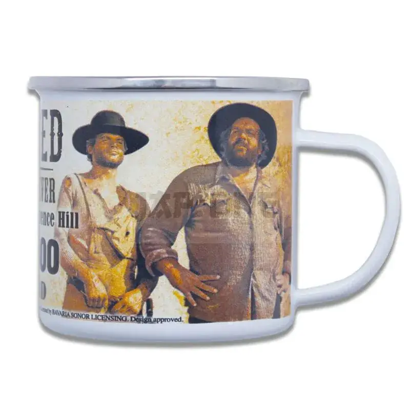 Bud Spencer & Terence Hill Mug Émail Wanted Pas Cher