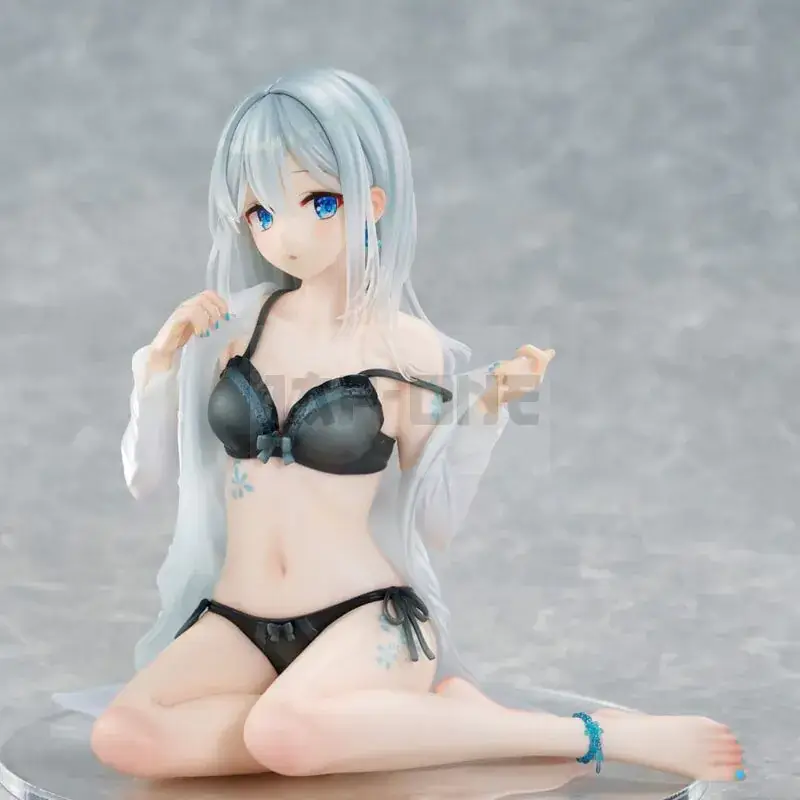 Original Character Figurine Pvc 1/7 Silver-Haired Girl Sky Blue Morning Special Outfit Ver. By Fuumi Illustration 16 Cm Haute Qualité