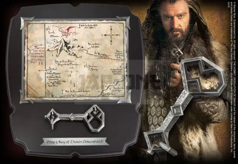 Le Hobbit – Clé Et Carte De Thorin Ecu-De-Chêne – Réplique 1/1 Deluxe Commander Vite