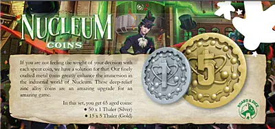 Paiement Sécurisé Board&Dice Accessories: Nucleum Metal Coins