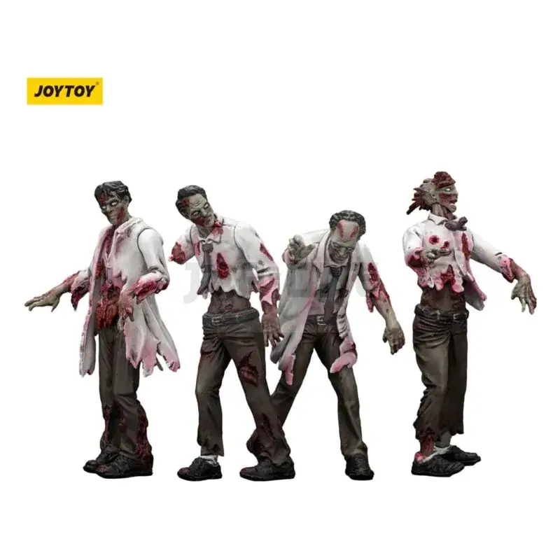 Solde Zombie Pack 4 Figurines Dark Source Scientists (Male) 8 Cm