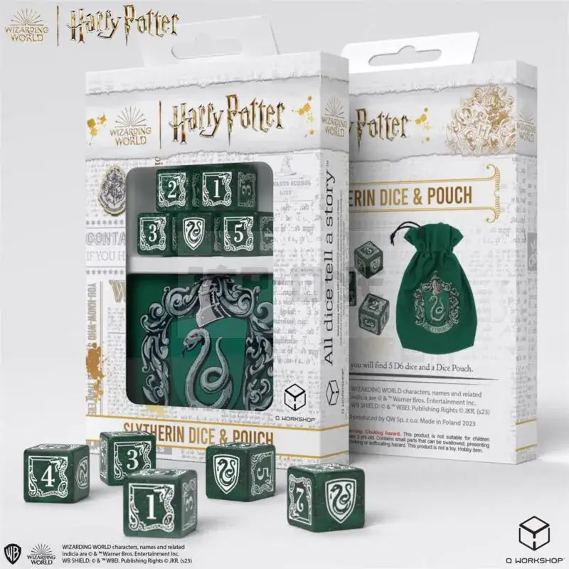 Harry Potter. Slytherin Dice & Pouch Offre Exclusive