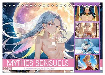 Nouvel Arrivage MYTHES SENSUELS – DEESSES MANGA EROTIQUES (CALENDRIER DE BUREAU 2026 DIN A5 VERTICAL), CALVENDO CALE