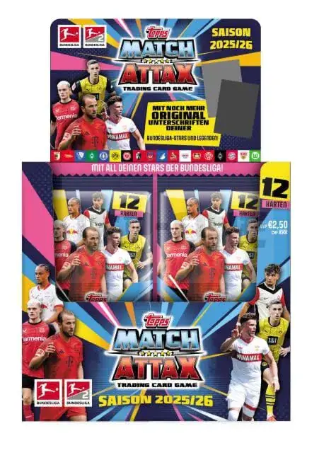 Quantité Limitée Championnat D&rsquo;Allemagne De Football Match Attax Cartes À Collectionner 2025/26 Présentoir Boosters (36) *Allemand*