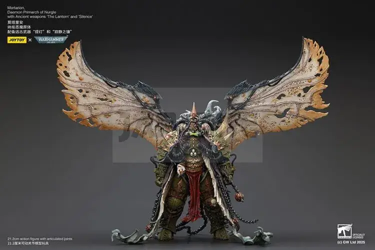 Achat Immédiat Warhammer 40K Figurine 1/18 Mortarion Daemon Primarch Of Nurgle With Ancient Weapons The Lantern And Silence 21 Cm