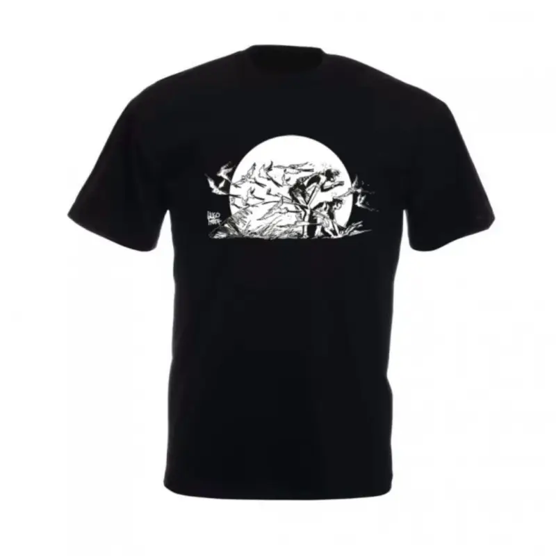 T-Shirt Corto Maltese, Plus Loin, noir, Taille M Nouvel Arrivage