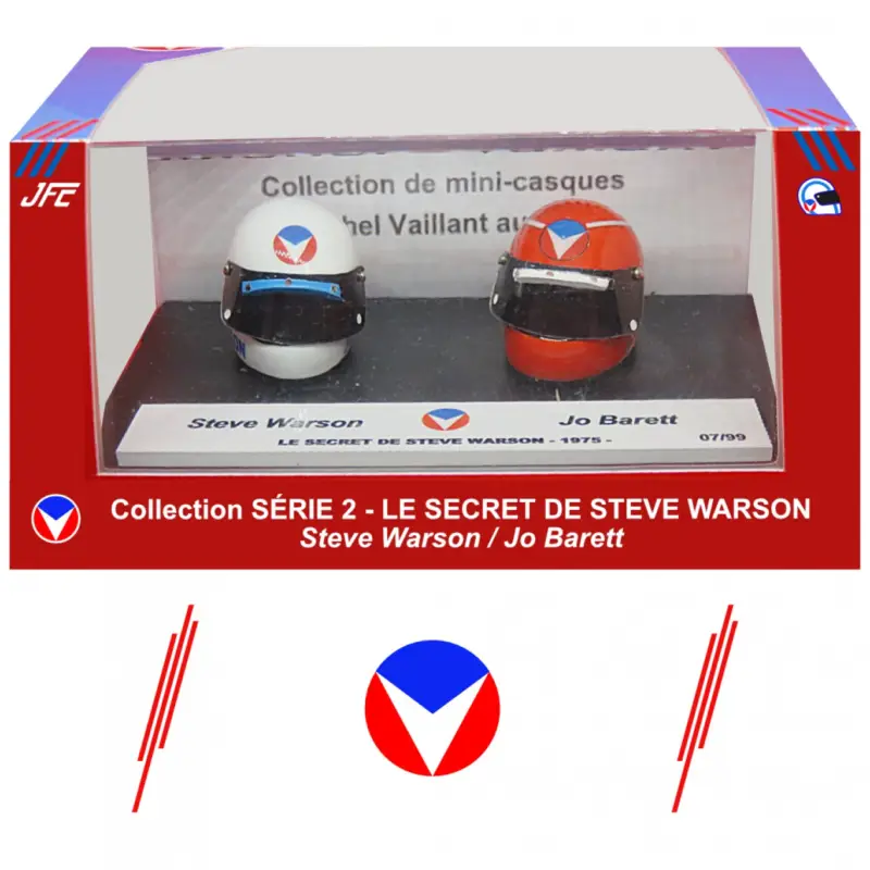 Duo de mini casques Michel Vaillant - Steve Warson et Jo Barett - Le secret de Steve Warson Dernier Modèle