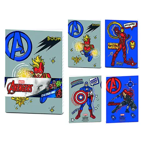 Lot de 2 cahiers d'exercices A5 Avengers (Hero Club) Solde