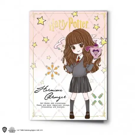 Carte de Vœux Hermione avec Pin - Harry Potter Satisfait Ou Remboursé