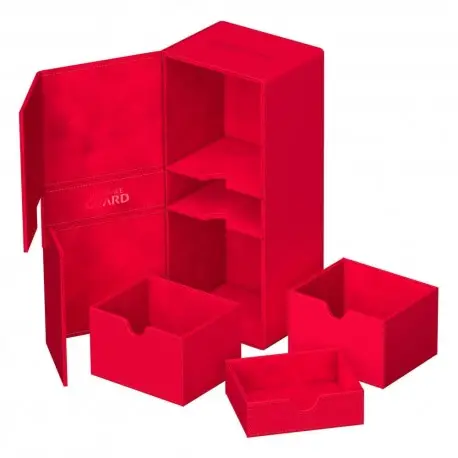 Populaire Ultimate Guard Twin Flip`n`Tray 266+ Xenoskin Rouge pour Cartes