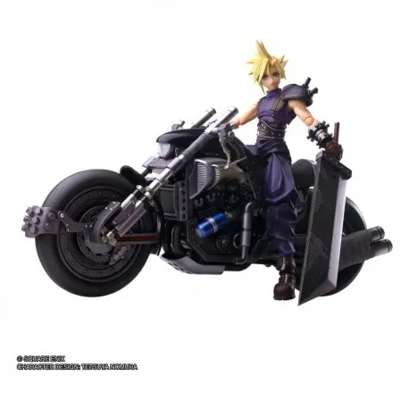 Figurine et Véhicule Cloud Strife & Hardy-Daytona 15 cm de Final Fantasy VII Prix Cassé