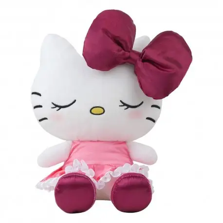 Peluche Sanrio Hello Kitty Robe Velours Rouge 22 cm Jusqu'à Épuisement Des Stocks