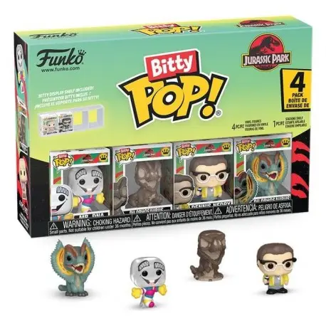 Quantité Limitée Pack 4 Figurines Bitty POP! Jurassic Park Funko 2,5 cm