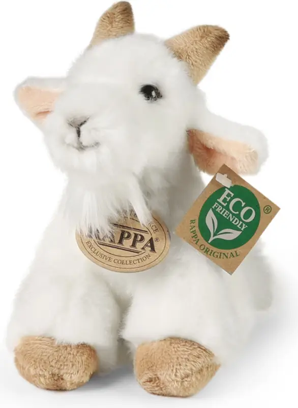 Seulement Aujourd'hui Chèvre en peluche assise 16 cm ÉCOLOGIQUE