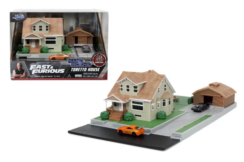 Rapide et dangereux Nanodiorama Maison de Dominic avec petites voitures Usine Directe