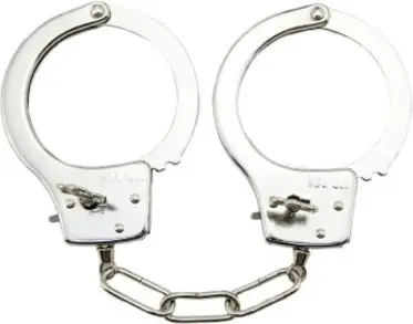 Menottes en métal de police 17cm avec clé Acheter En Ligne