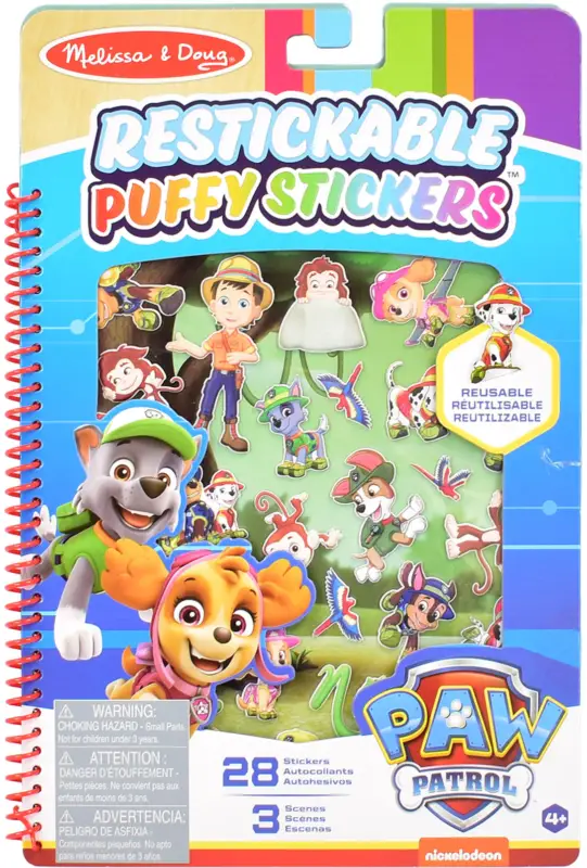 Melissa & Doug - Pat' Patrouille - Livre avec autocollants puffy - Jungle 2 Prix Cassé