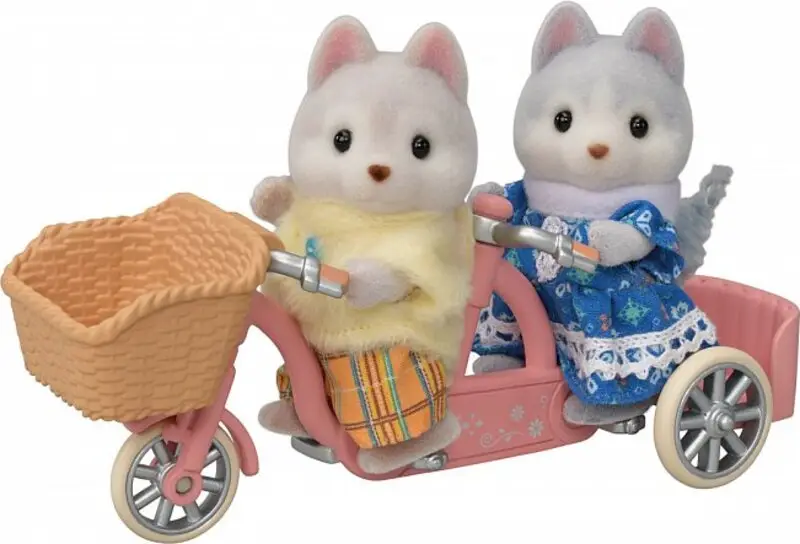 Paiement Sécurisé Sylvanian Families Vélo tandem pour frères et sœurs Husky