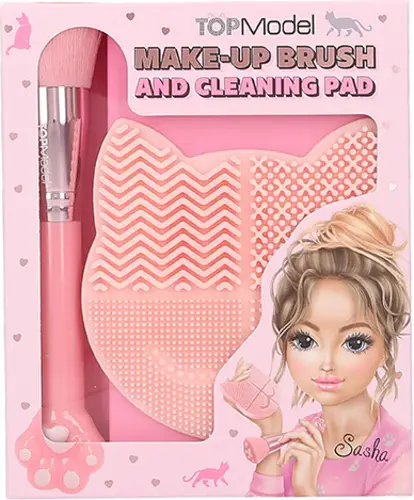 Top Model Pinceau de Maquillage et Tapis de Nettoyage, 1x pinceau, 1x tapis de nettoyage Meilleur Choix