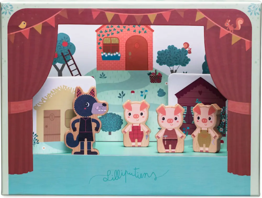 Lilliputiens – théâtre magnétique – Les trois petits cochons Prix Réduit