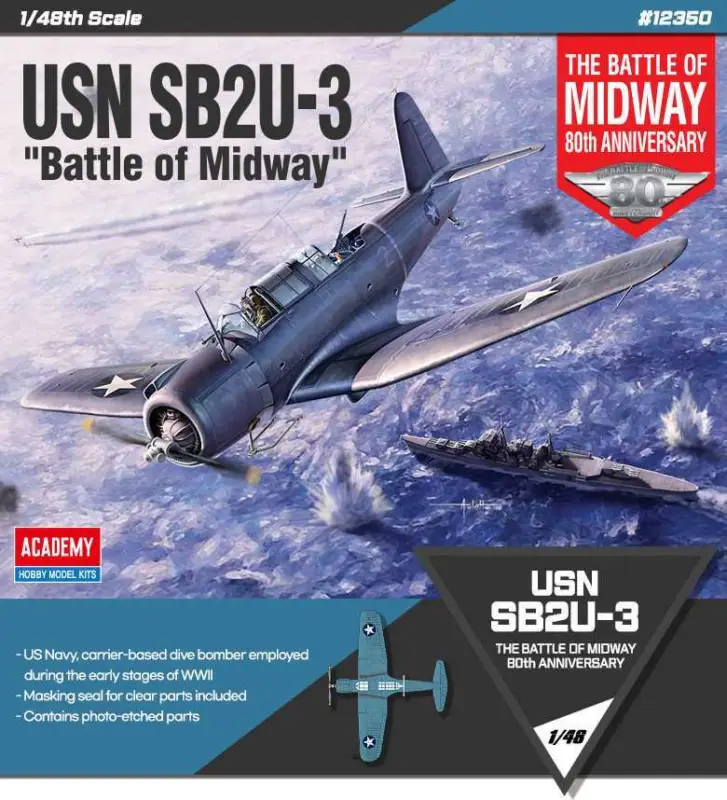 Maquette d'avion 12350 - USN SB2U-3 "Bataille de Midway" (1:48) Dernière Chance