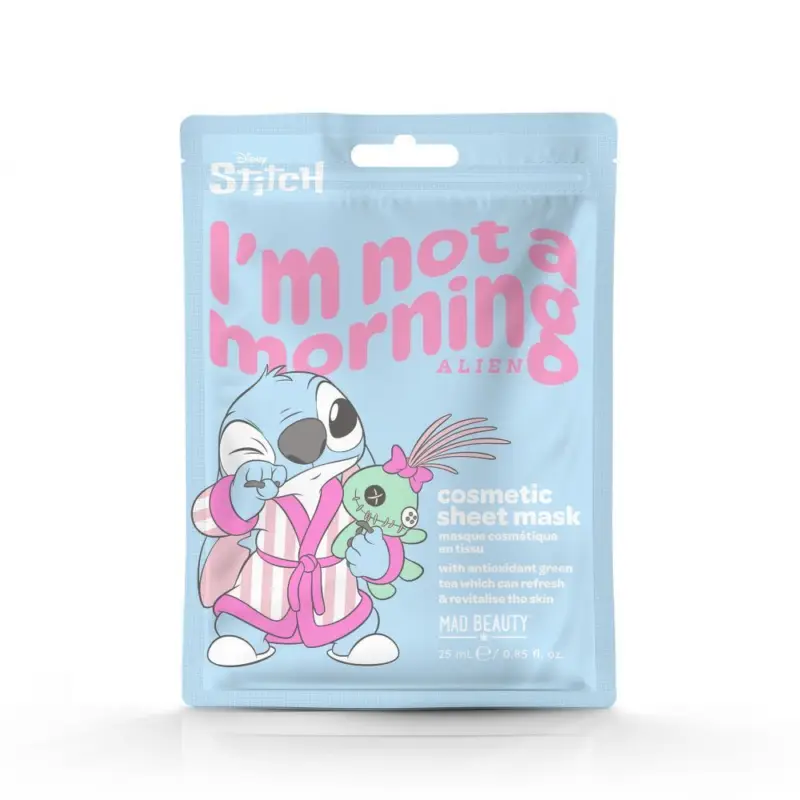 Mad Beauty Masque visage antioxydant en tissu Stitch Pamper 25ml Achat Immédiat