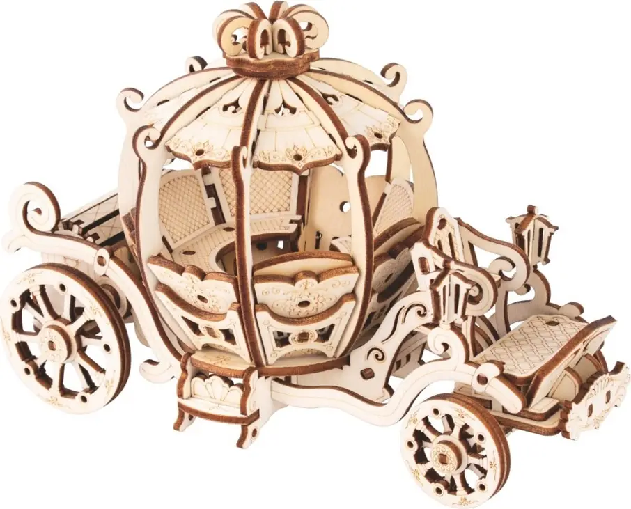 Woodcraft Puzzle 3D en bois Carrosse de conte de fées Haute Qualité