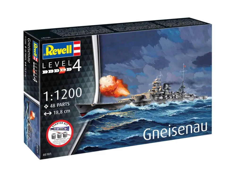 Offre Du Jour Kit de démarrage bateau 75181 - Cuirassé Gneisenau (1:1200)