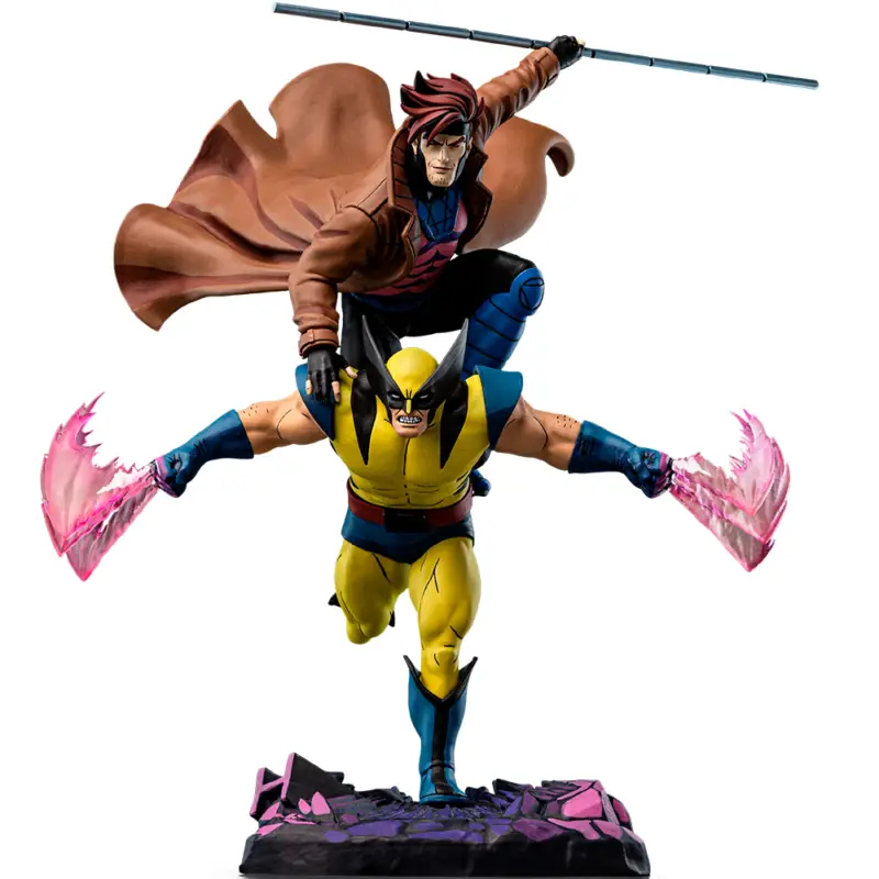 Iron Studios X-Men &lsquo; 97 – Gambit & Wolverine Deluxe Art Scale 1/10 Statue Offre Limitée